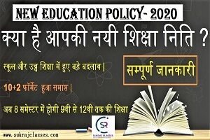 New Education Policy-2020 Sukrajclasses.com
