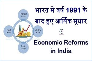 भारत में वर्ष 1991 के बाद हुए आर्थिक सुधार -Economic Reforms In India -sukrajclasses.com