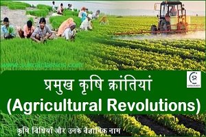 प्रमुख कृषि क्रांतियां (Agricultural Revolutions) तथा कृषि विधियाँ और उनके वैज्ञानिक नाम - Sukrajclasses.com