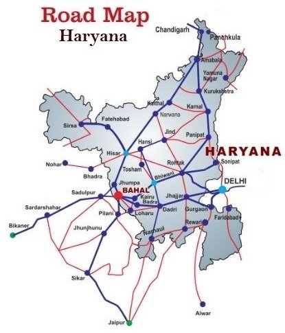 Road map haryana - sukrajclasses.com